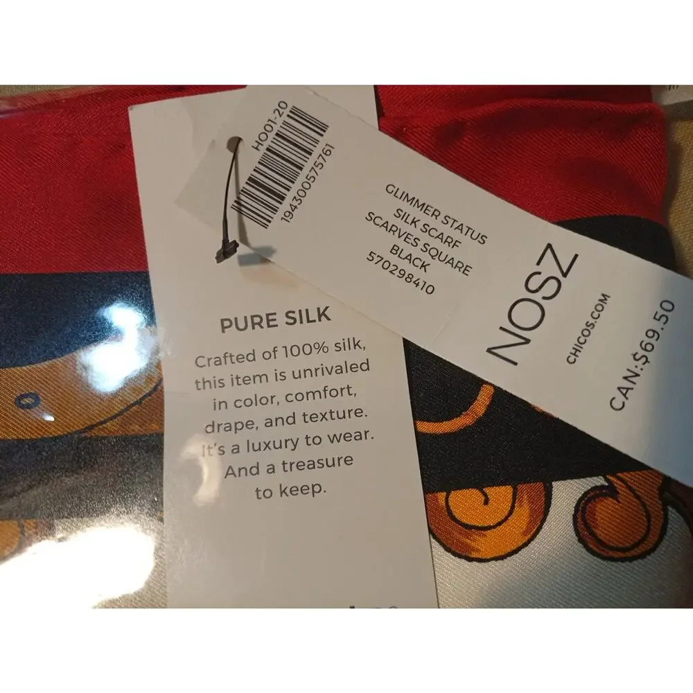 100% Silk Scarf 70$ Tag on Large 38